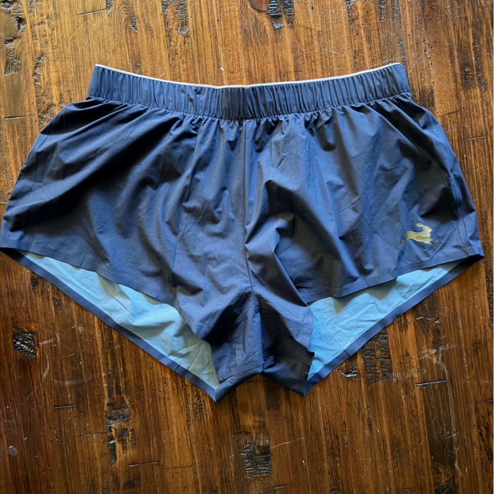 Tracksmith navy Strata shorts